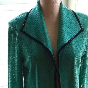 Ming Wang knit embellished jacket